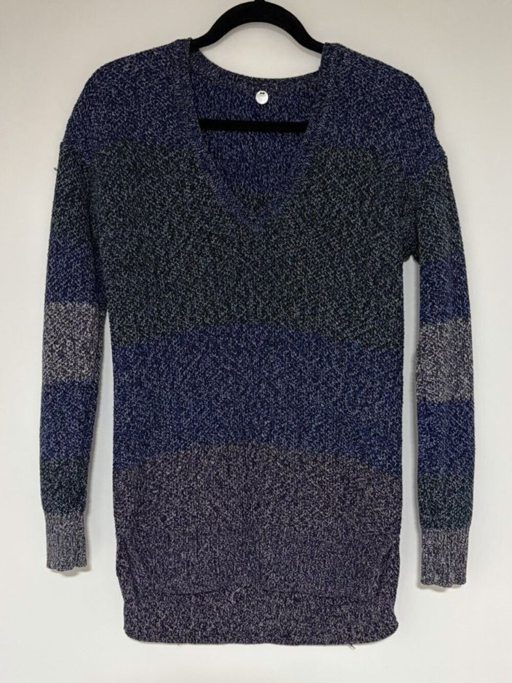 Margaret O’Leary Women’s Color Block 100% Cotton Tunic Sweater Size Small